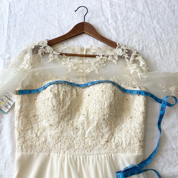 Helen Fontaine Ivory Mother Of The Bride Dresses A-line Half Sleeves Chiffon - Picture 7 of 16